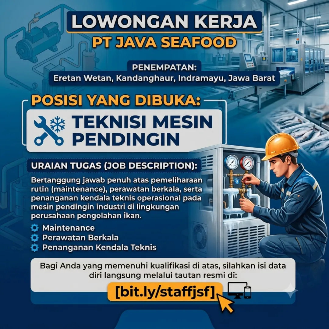 Teknisi Mesin Pendingin di PT. Java Seafood